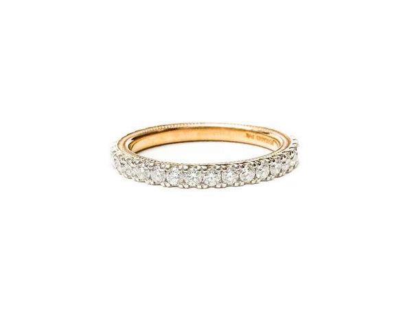 Verragio 14K Rose and White Gold Diamond Wedding Band