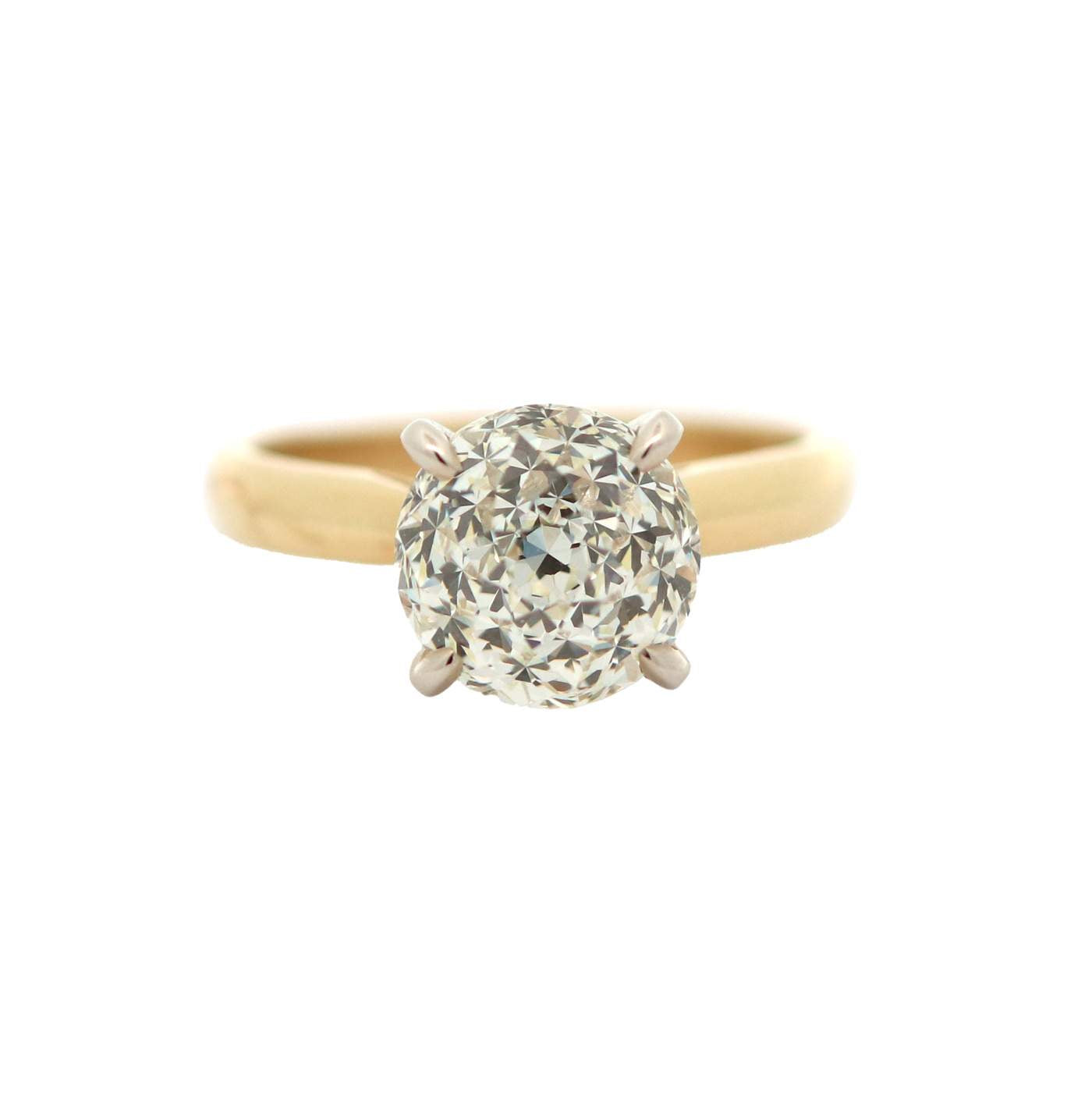 18K Yellow Gold Scott Kay Crown of Light Diamond Engagement Ring