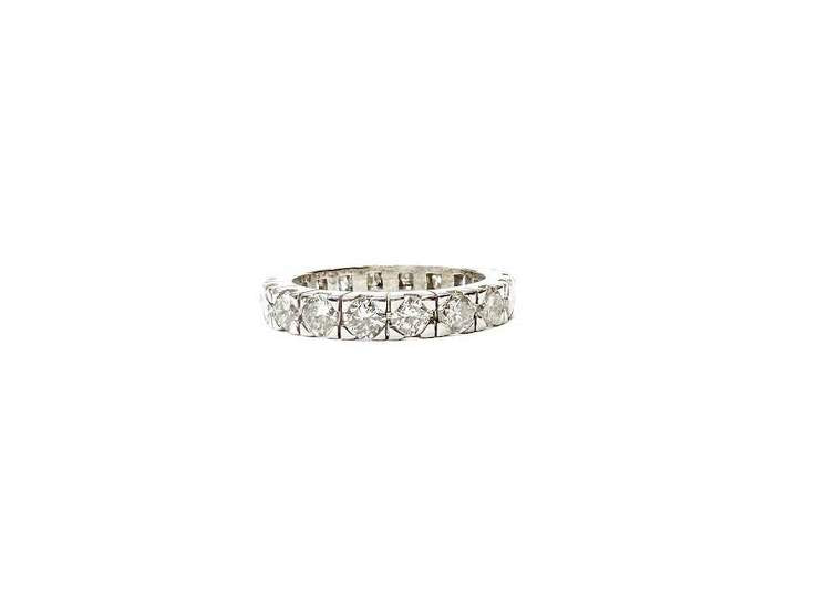 Platinum  ~2.00ctw Diamond Eternity Band (Ring Size 5.75)