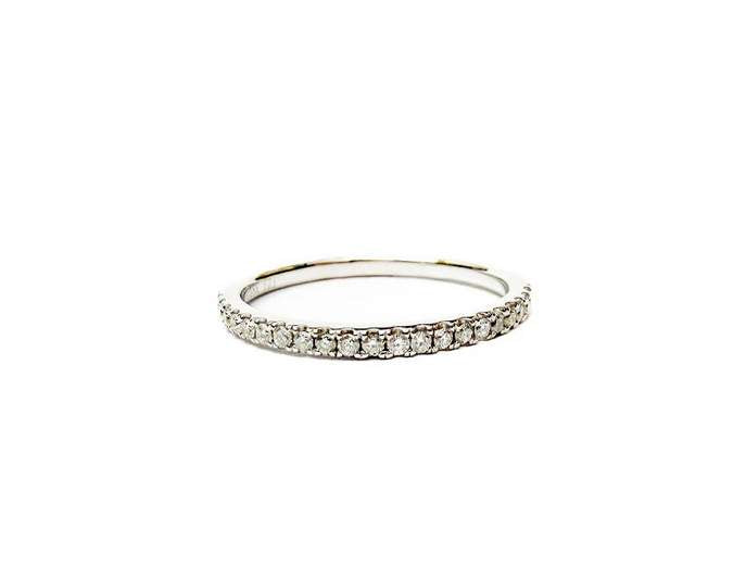 18K White Gold  Pave ~.16ctw Diamond Band Provident Jewelery
