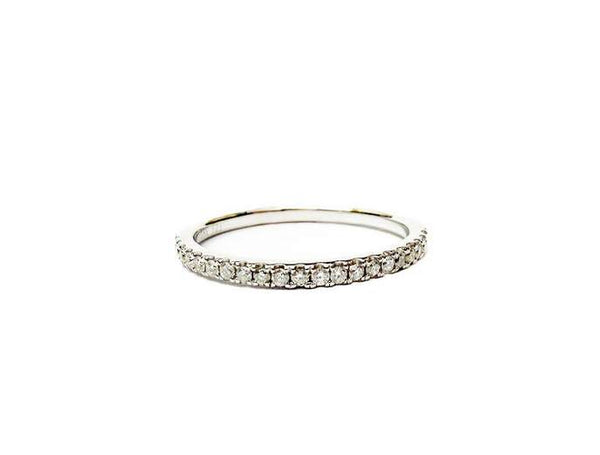 18K White Gold  Pave ~.16ctw Diamond Band Provident Jewelery