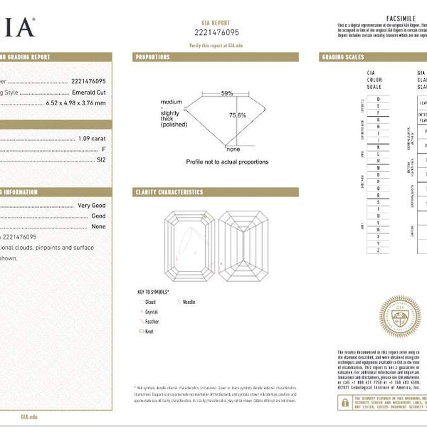 18K Provident Custom Made, Emerald Cut diamond Necklace