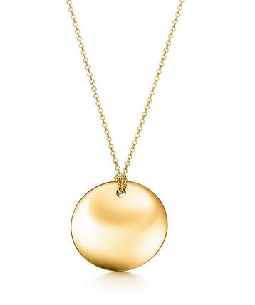 Tiffany & Co. Elsa Peretti 18K Yellow Gold Round Pendant Necklace