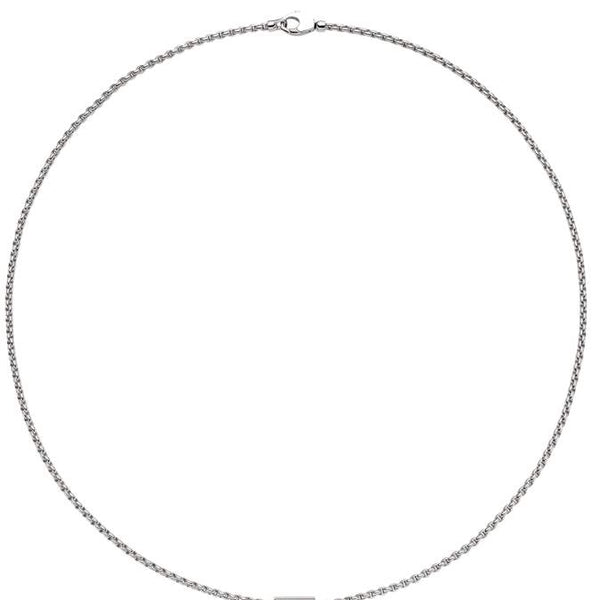 FOPE 18K White Gold Diamond Necklace 2 Diamond. Diamonds = ~0.02 Ctw
