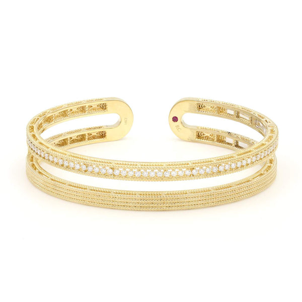 Roberto Coin Barocco Symphony 18K Yellow Gold Diamond Bangle Bracelet