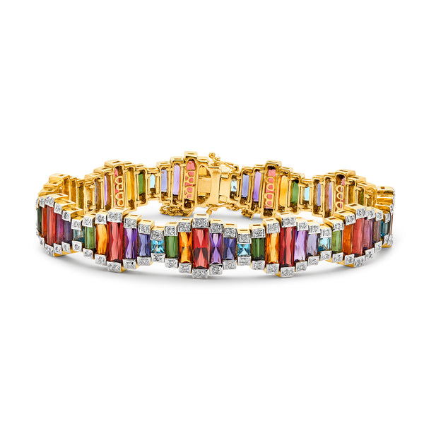 Bellarri Ultimate Color Collection 14K Yellow Gold Multi-Gemstone Bracelet