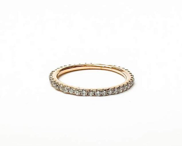18kt Yellow Gold Diamond Eternity Band Ring 0.39ctw Size 6