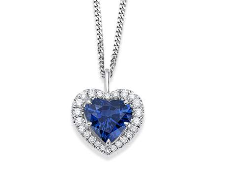 Provident Custom Designed: 18K WG 3.59Ctw Sapphire(AGL Certified/Heated) And ~.46ctw Diamond Pendant.
