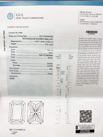Custom Made Platinum Provident Ring Set With 5.91ct Square Radiant (GIA J/VS2 ), With Three Row Pave Shank and Prong Set Round ~0.86 Ctw Diamond Halo