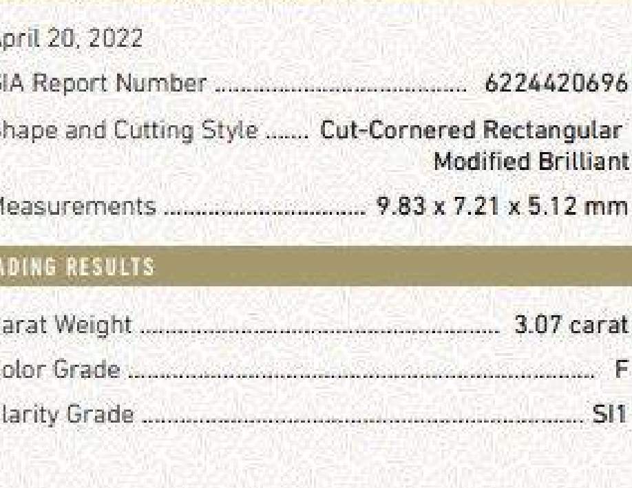 14K White gold  3.07Ctw GIA  (F/SI1) Radiant Cut Diamond Ring With Tapered Baguette Diamond Sides And Round Diamonds Weighing ~1.92Ctw Provident Jewelery