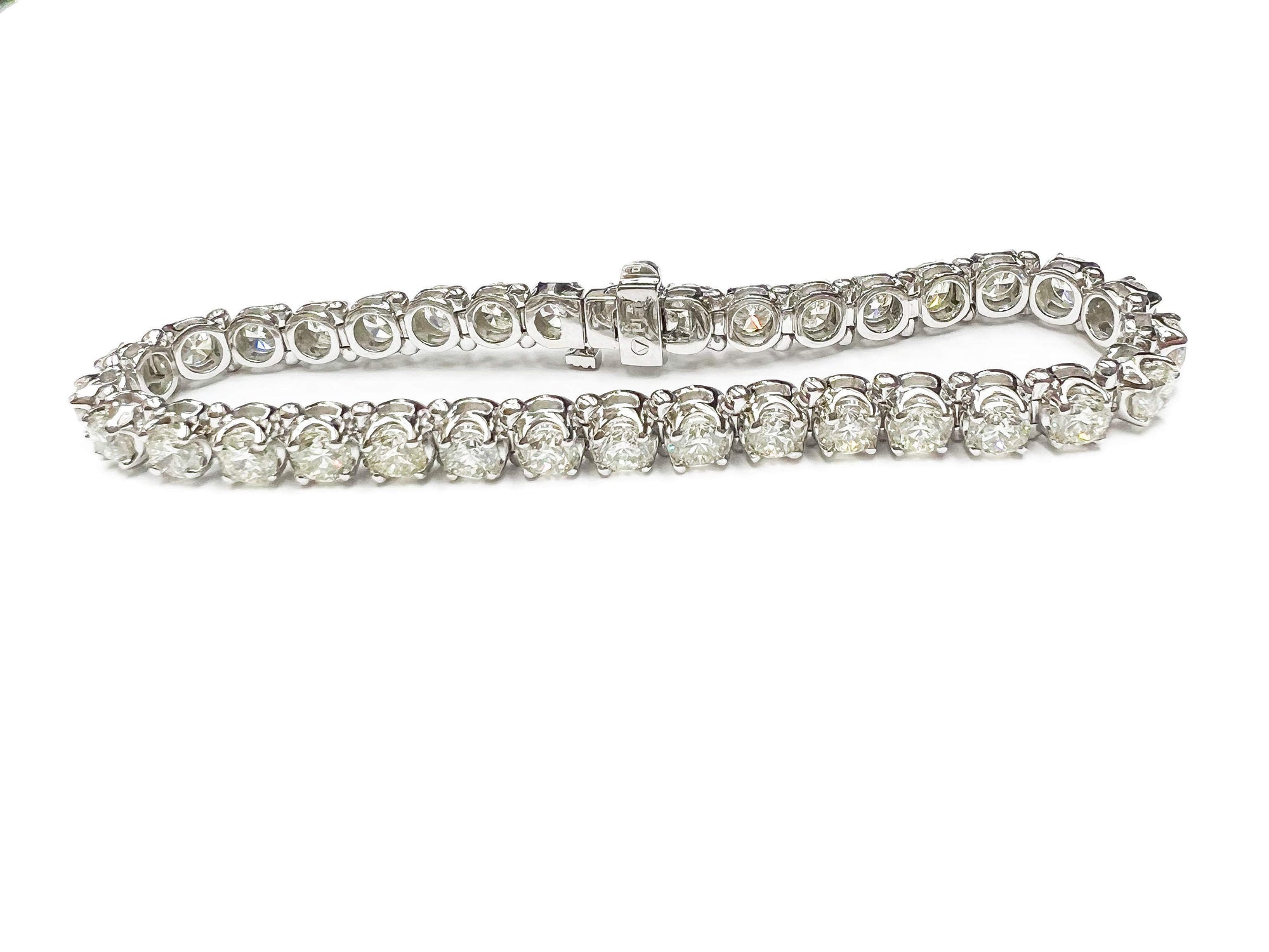 Platinum 10.43ct Diamond Tennis Bracelet