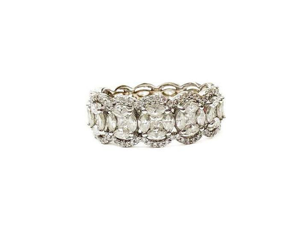 18kt White Gold 3.09ct Mixed Cut Diamond Eternity Band