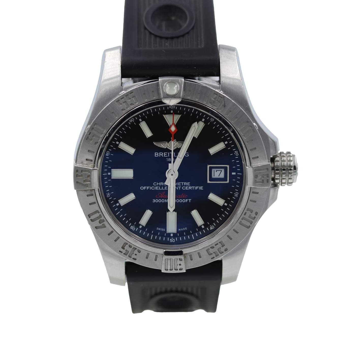 Breitling Avenger II Sea Wolf Steel Case And Rubber Strap Automatic 45mm Case Box And Papers A1733110//1605834