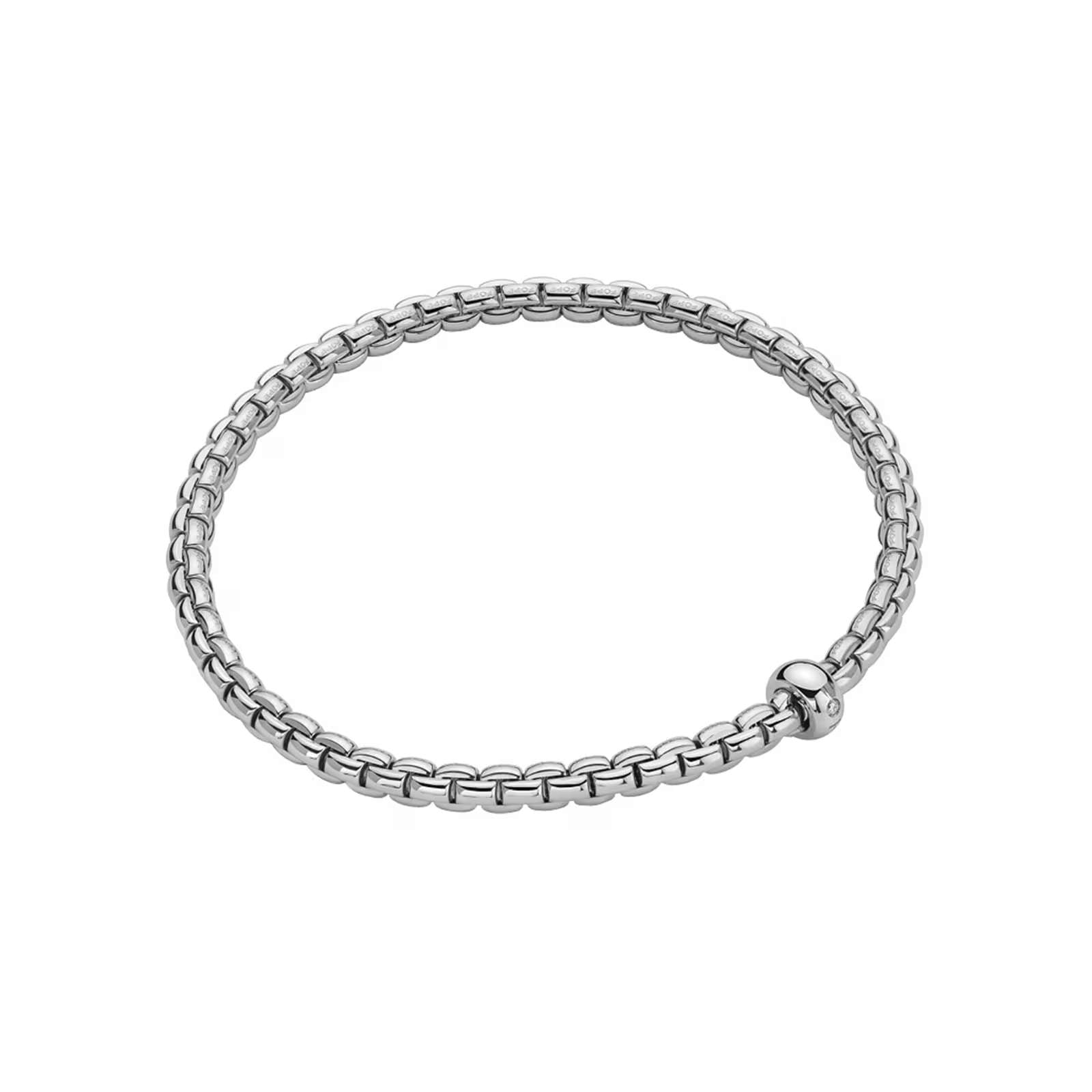 Fope 18kt White Gold Diamond Flexit Bracelet