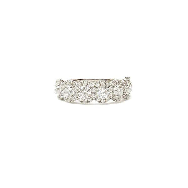 14kt White Gold 1.50ct Round Diamond Halo Band