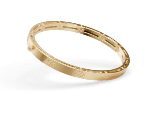 Roberto Coin 18kt Yellow Gold Love in Verona Diamond Bangle
