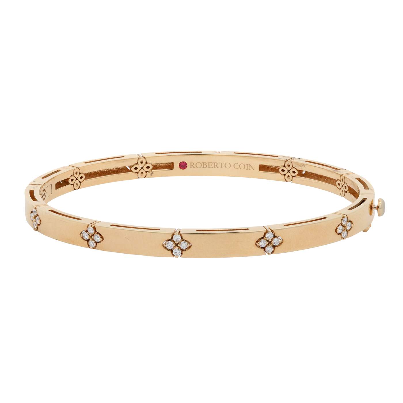 Roberto Coin 18kt Yellow Gold Love in Verona Diamond Bangle