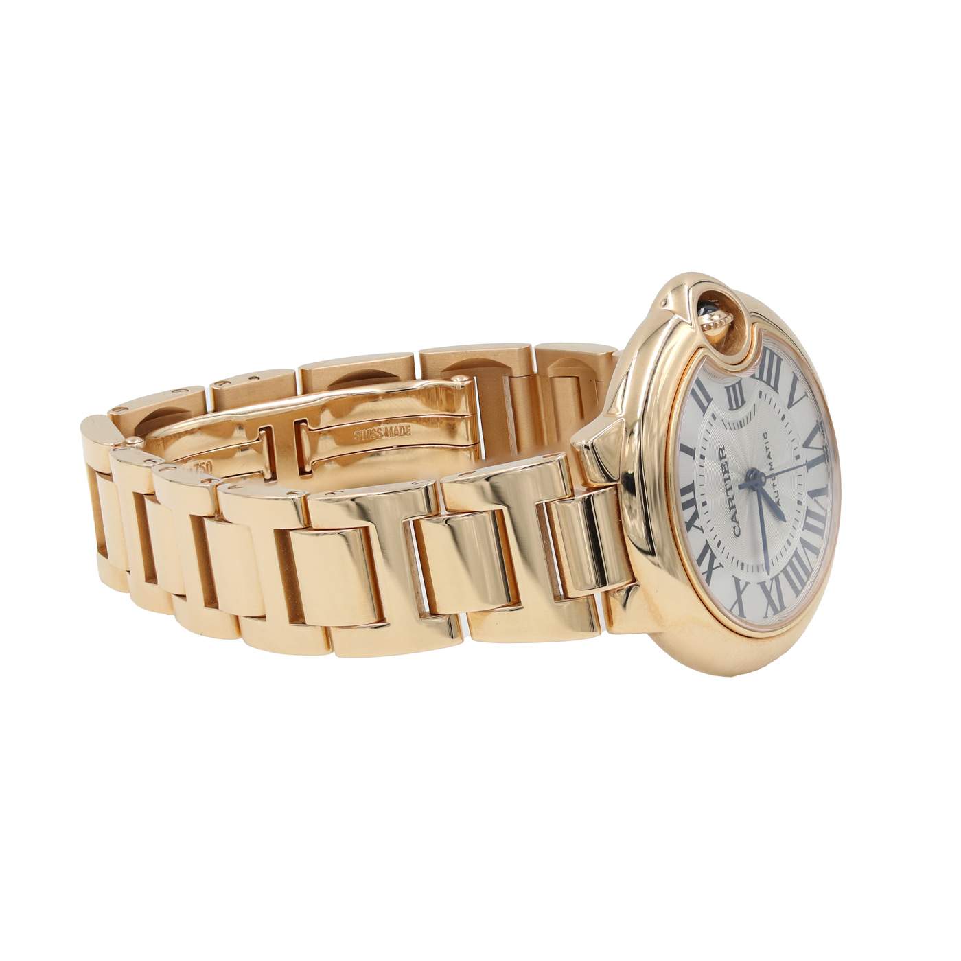 Pre Owned, Cartier Ballon Bleu de Cartier Watch 33mm 18K Pink Gold /18K Pink Gold Bracelet With Automatic Movement Provident Jewelery