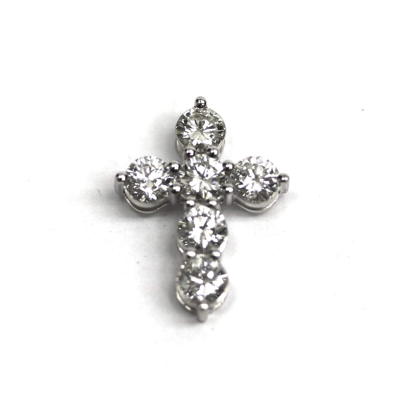 18kt White Gold 0.50ct Diamond Cross Pendant