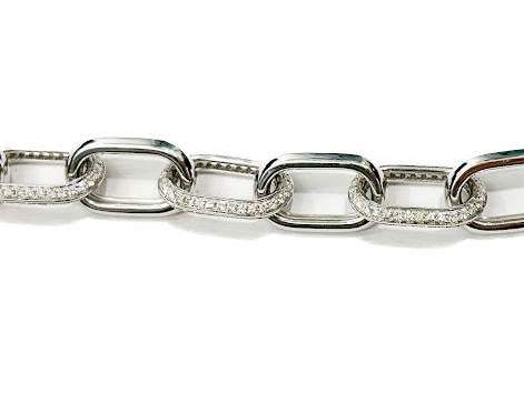 18kt White Gold 6.30ct Diamond Chain Link Bracelet