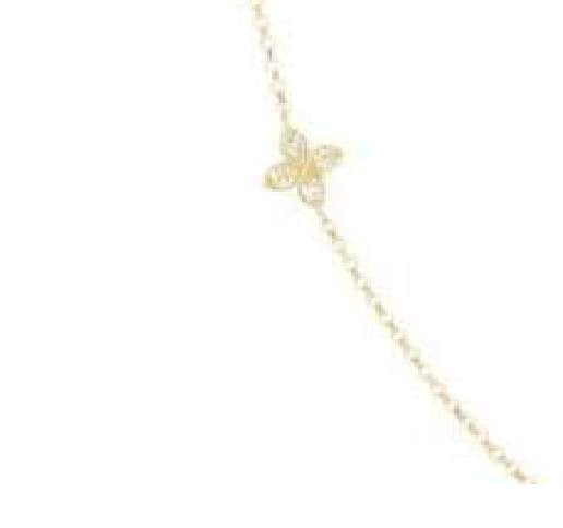 Roberto Coin Love by the Inch 18kt Yellow Gold Diamond Flower Necklace