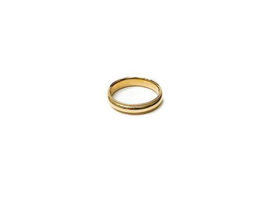 14K Yellow Gold Milgrain 4mm Rounded Comfort Band(Size 6), Provident Jewelery