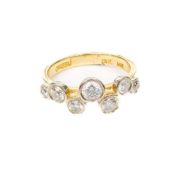 Gabriel Ofiesh 18kt & 14kt Yellow Gold 0.85ct Diamond Bubble Ring