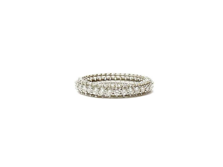 14K White Gold Diamond Eternity Band
