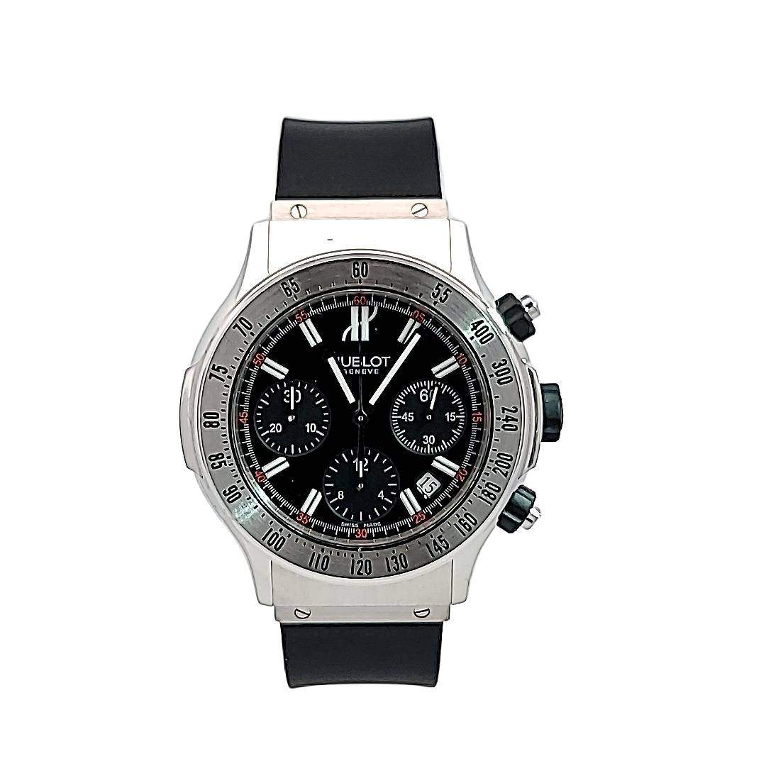 Hublot Super B Chronograph Watch 42mm, Automatic, Exhibition Case Back, Rubber Bracelet, Deployant buckle SuperB 1921.1/721364 Provident Jewelery