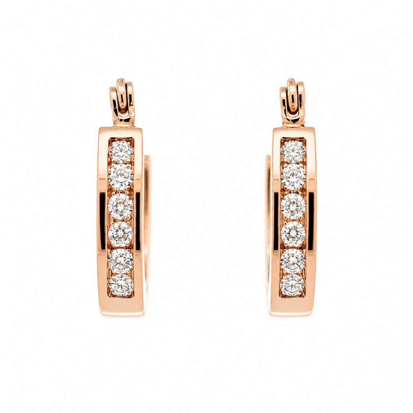14kt Yellow Gold 0.18ct Diamond Hoop Earrings