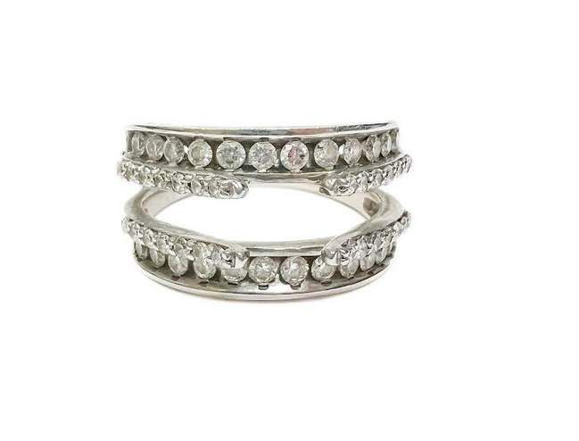 14kt White Gold 1.00ct Diamond Ring Guard