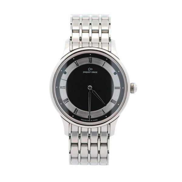 Jaquet Droz Watch Automatic L'Origine Steel 43mm On Bracelet, Has Leather Band In Box SuperB 1921.1/721364 Provident Jewelery