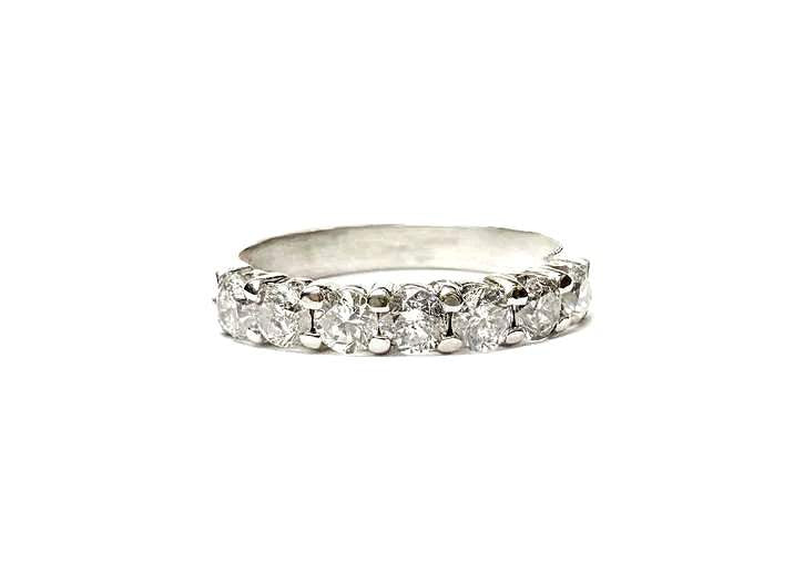 14K White Gold ~1.00ctw Diamond Band
