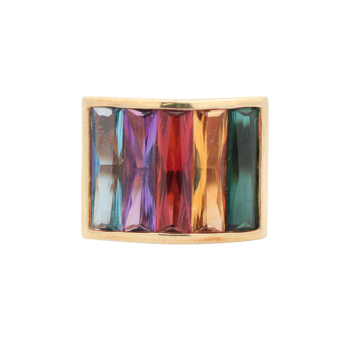 H. Stern 18kt Yellow Gold Multicolor Gemstone Ring