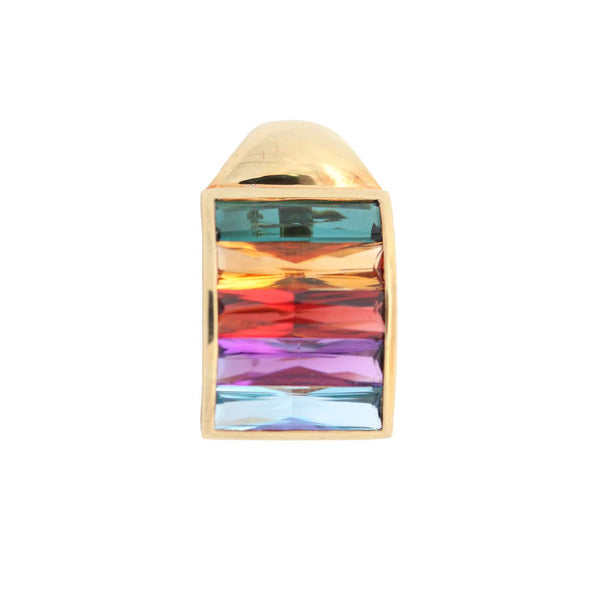 Pre-Owned 18K Rainbow Colored Gemstone Pendant, Designer: H Stern
