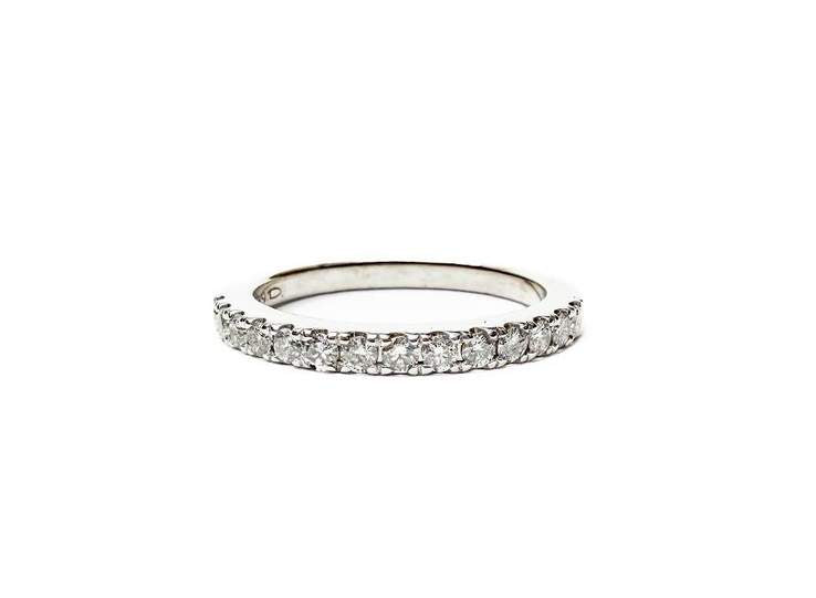18K White Gold ~.45ctw Diamond Band Provident Jewelery