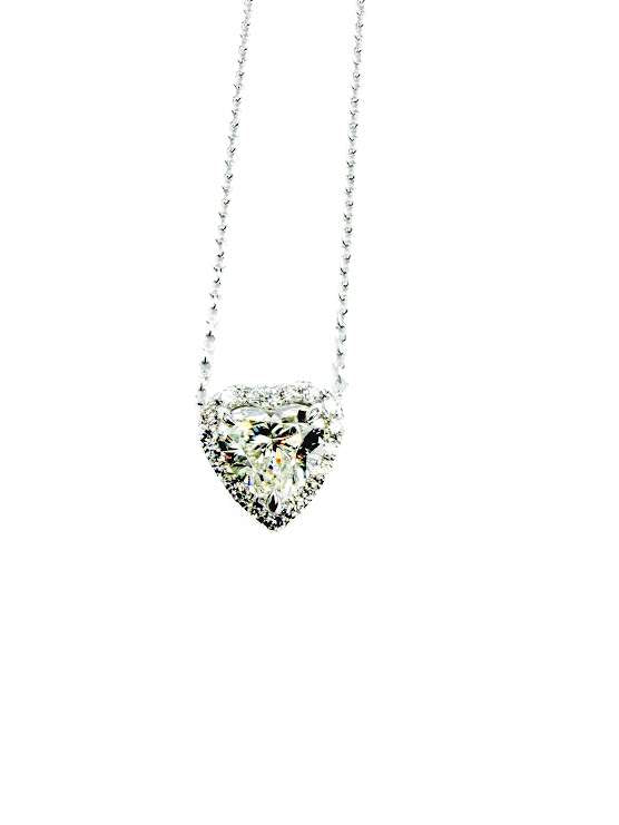 18K Provident Jewelry Custom Design, Diamond Necklace