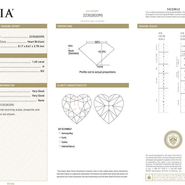 18K Provident Jewelry Custom Design, Heart Shape Necklace