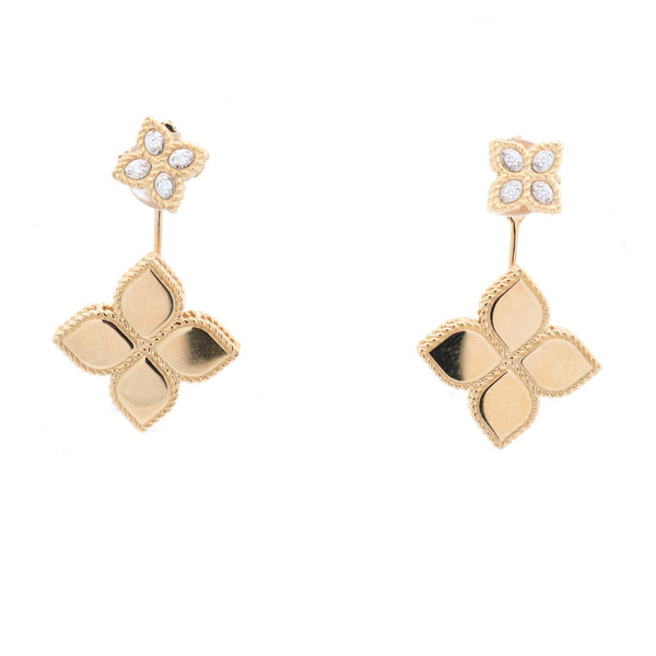 Roberto Coin  0.08 Ctw Diamond Princess Flower Earrings Provident Jewelery