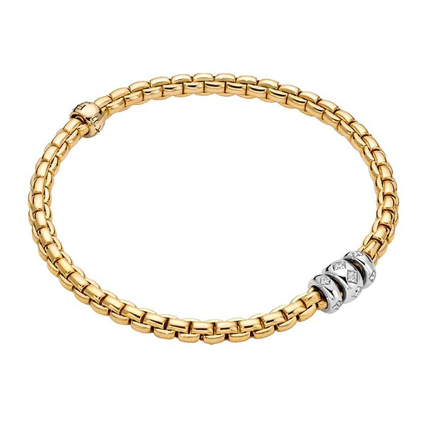 FOPE EKA Flexit 18kt Yellow Gold Diamond Bracelet