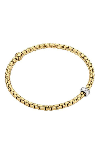 Fope EKA Diamond Set Rondelle Bracelet.