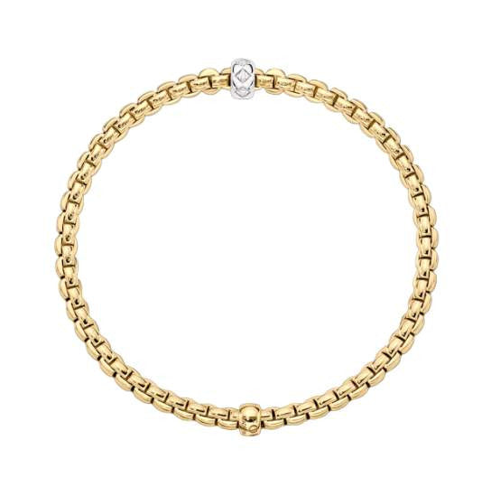 Fope EKA Diamond Set Rondelle Bracelet.