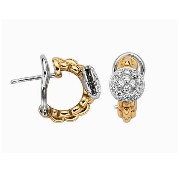 Fope  Eka Pave Diamond Hoops
