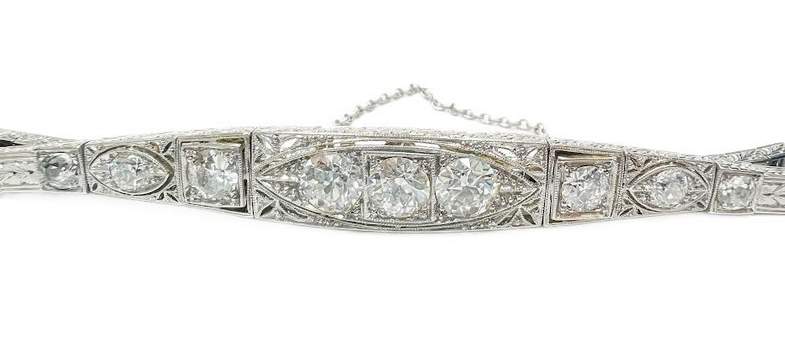 Platinum Art Deco Diamond Bracelet