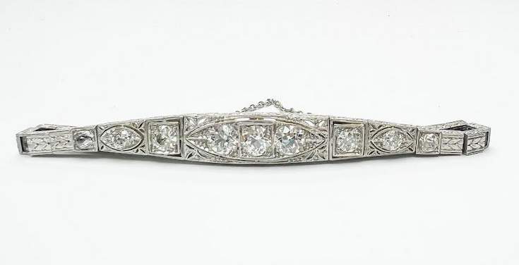 Platinum Art Deco Diamond Bracelet