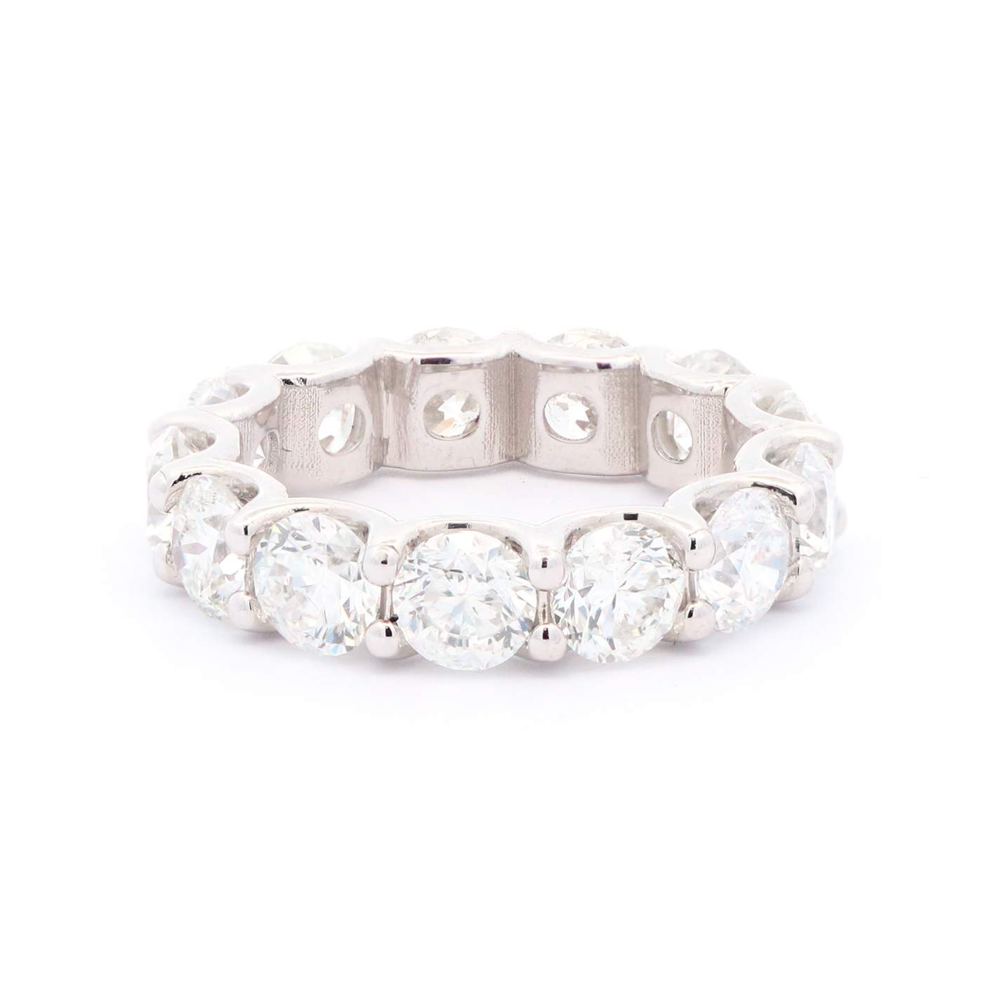 14kt White Gold Diamond Shared-Prong Eternity Band