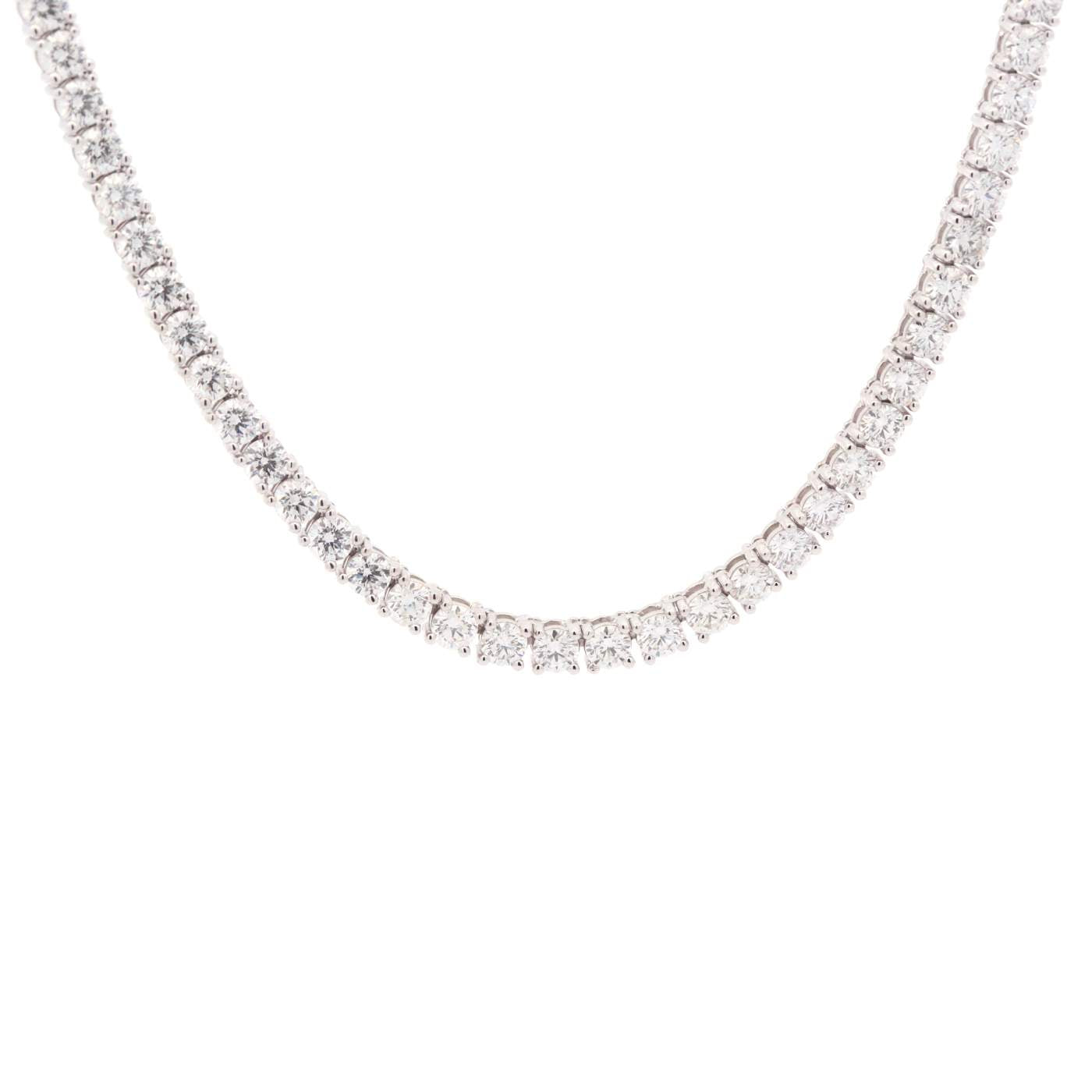 14kt White Gold Diamond Tennis Necklace
