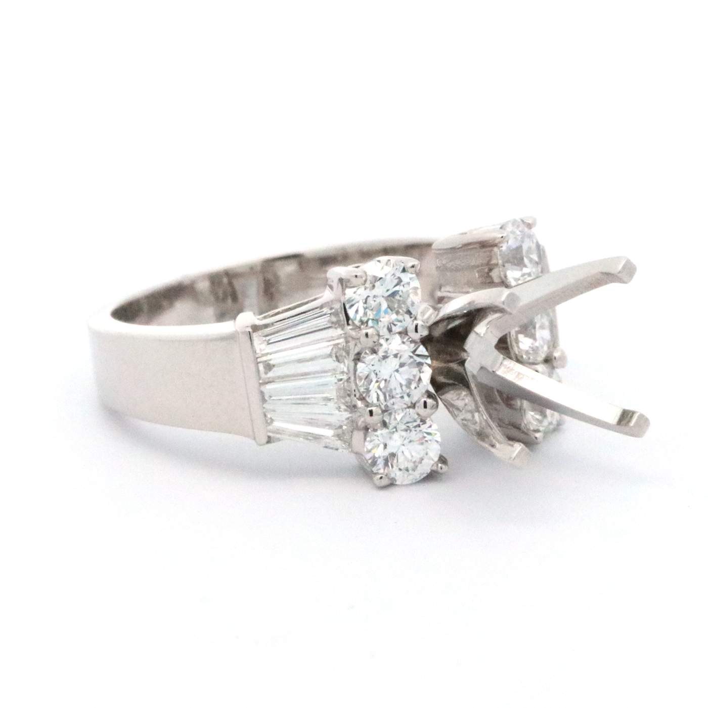 14kt White Gold Diamond Semi-Mount Ring