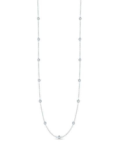 Roberto Coin 18kt White Gold Diamond By The Inch Necklace