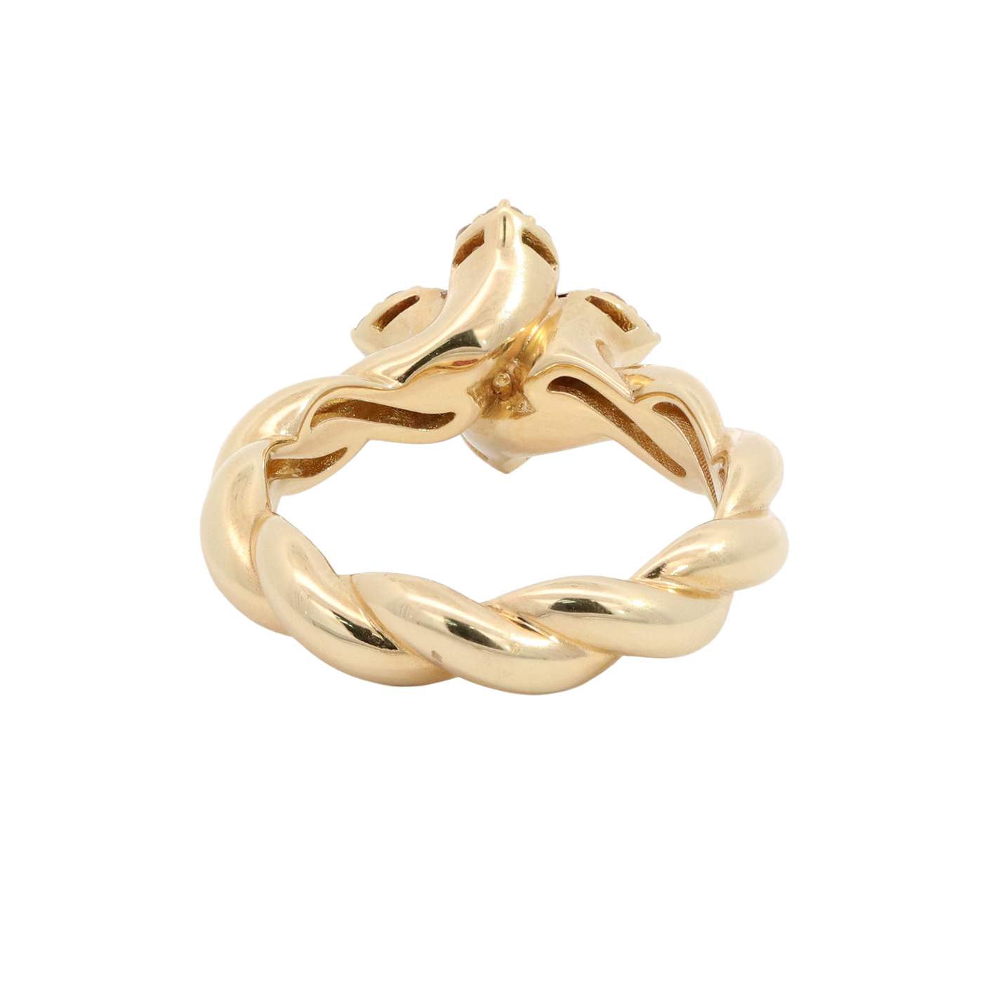 Roberto Coin 18K Yellow Gold Love In Verona ~.30ctw Diamond Twist Ring,  Size 6.5